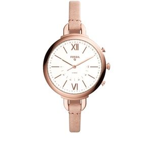Annette Sand Leather Hybrid Smartwatch